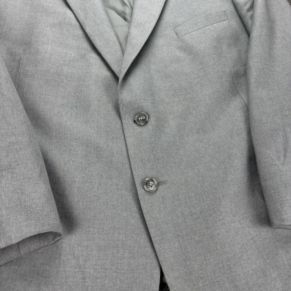 JOE Joseph Abboud Men’s Blazer 48S Gray 100% Wool Two Button Sport Coat